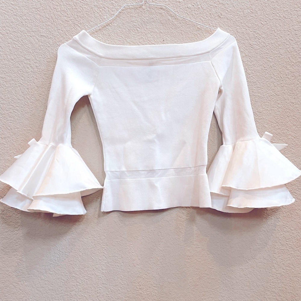 Crop White Off Shoulder Blouse
